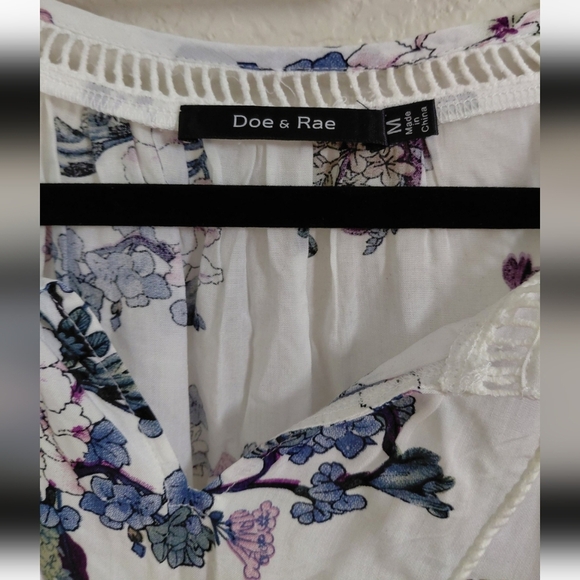 Doe & Rae X Revolve LS Floral Blouse Sz M NWT - Picture 2 of 13